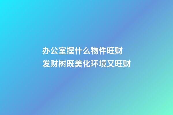 办公室摆什么物件旺财  发财树既美化环境又旺财